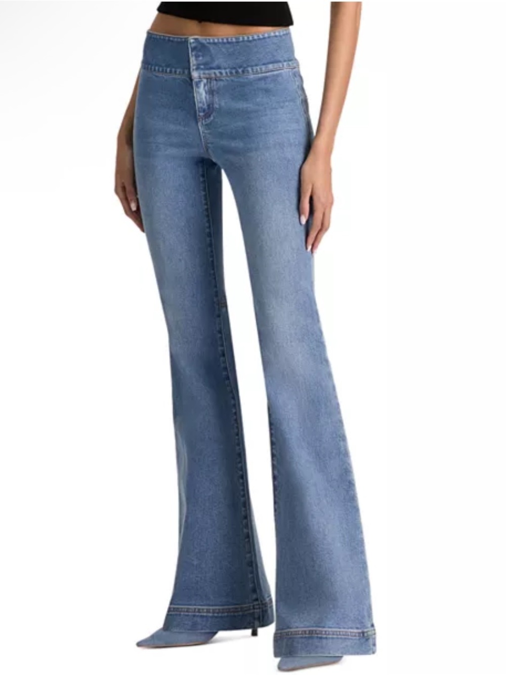 Alice + Olivia Hot Mid Rise Jeans - Picture 3 of 13